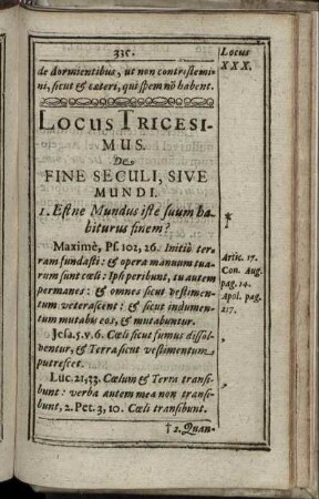 Locus Tricesimus [ - ] Locus Tricesimus Quartus.