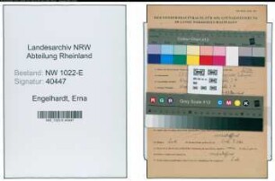Entnazifizierung Erna Engelhardt , geb. 28.05.1907 ()