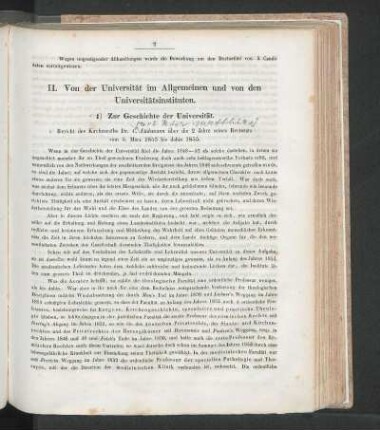 II. Von der Universität im Allgemeinen und von den Universitätsinstituten.
