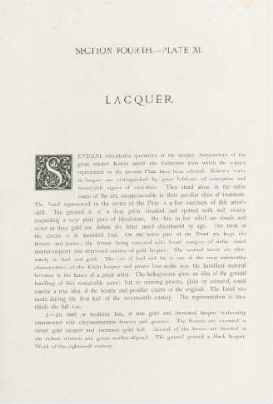 Plate XI. Lacquer
