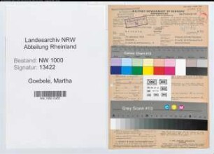 Entnazifizierung Martha Goebels, geb. 27.10.1903 (Buchhalterin)