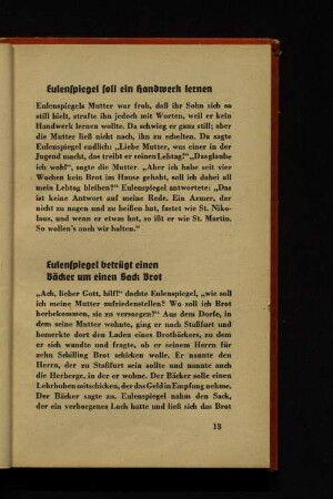 Eulenspiegel soll ein Handwerk lernen