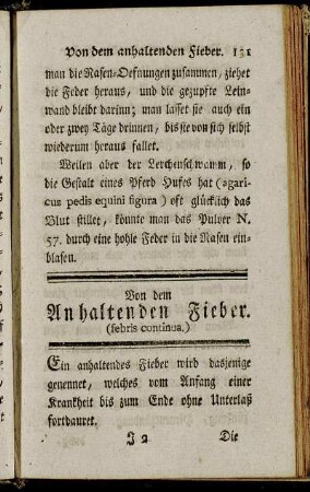 Von dem Anhaltenden Fieber. (febris continua.)