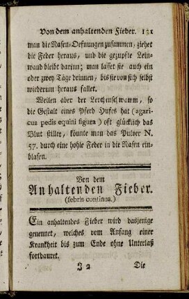Von dem Anhaltenden Fieber. (febris continua.)