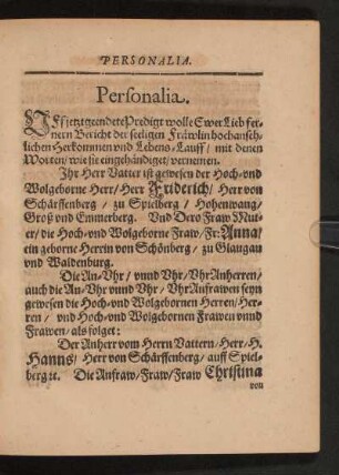 Personalia.
