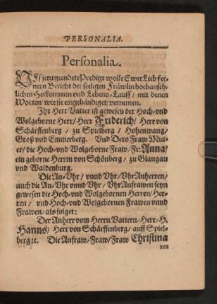 Personalia.