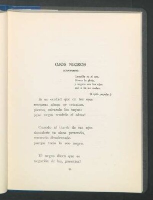 Ojos negros (cantares)