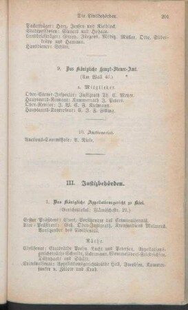 III. Justizbehörden.