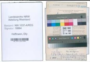 Entnazifizierung Elly Hoffmann , geb. 00.00.0000 ()