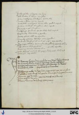[fol. 62] Rektorat Johannes Sutor 1501/02