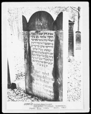 Grabstein Jettchen Blum (+1907)