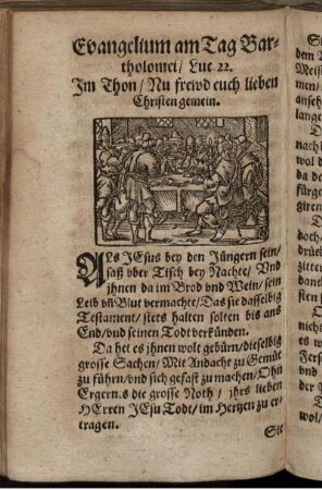 Evangelium am Tag Bartholomei/ Luc. 22.