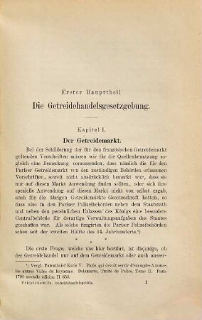 Die Getreidehandelspolitik des Ancien régime