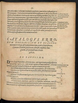 De Baptismo.