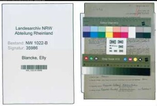 Entnazifizierung Elly Blancke , geb. 27.02.1903 (Krankenschwester)