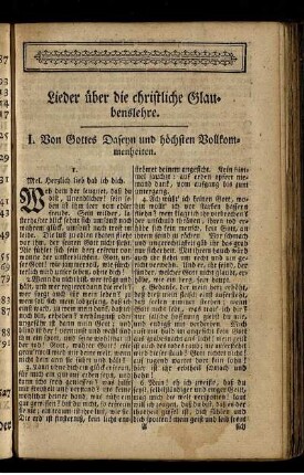 Lieder über die christliche Glaubenslehre.
