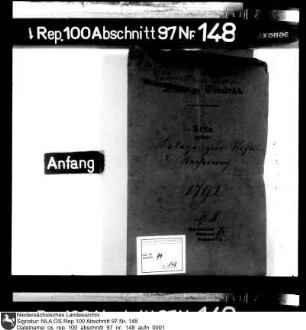 Belege zur Stiftsrechnung