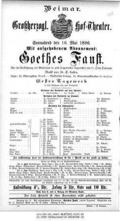 Faust. Erstes Tagewerk