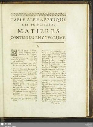 Table Alphabetique Des Principales Matieres Contenues En Ce Volume