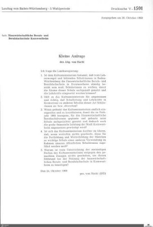 Drucksachen 2501-1800: Anträge, Anfragen, Gesetzentwürfe