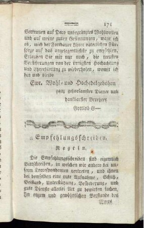 Empfehlungsschreiben.