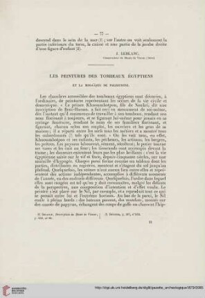 5: Les peintures des tombeaux égyptiens : et la mosaïque de Palestrine