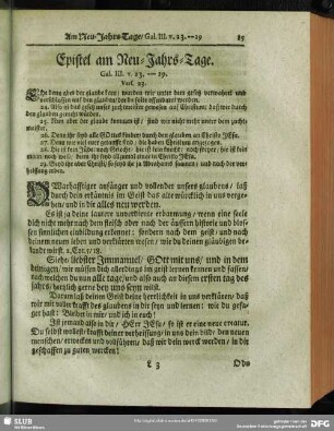 Epistel am Neu-Jahrs-Tage. Gal. III. v. 23. --- 29. Vers. 23.