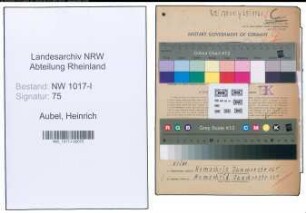 Entnazifizierung Heinrich Aubel , geb. 12.05.1881 (Schneider)