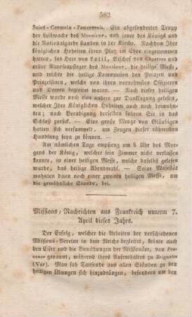 582-586 Missionsnachrichten