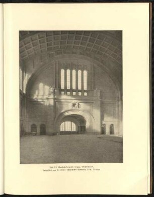 Abb. 215. Querbahnsteighalle Leipzig, Abschlusswand. Ausgeführt von der Firma Dyckerhoff & Widmann, A.-G., Dresden.
