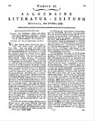 Annalen der Braunschweig-Lüneburgischen Churlande. Jg. 1, St. 1. Hrsg. v. A. L. Jacobi u. A. J. Kraut. Hannover: Helwing 1787