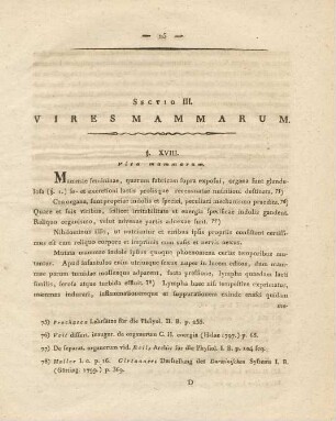 Sectio III. Vires mammarum