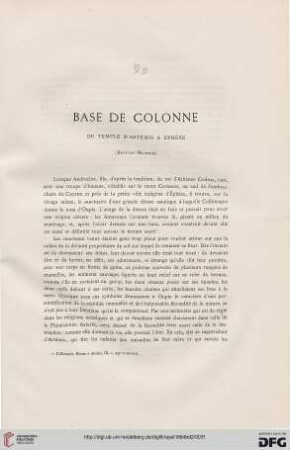 Base de colonne