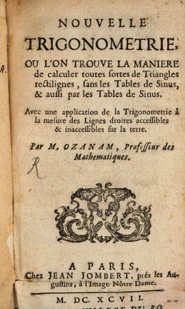 Nouvelle Trigonometrie