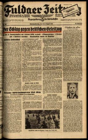 Ausgabe vom Samstag, den 15. August 1942.