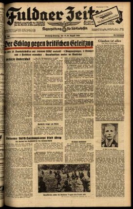 Ausgabe vom Samstag, den 15. August 1942.