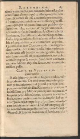 Cap. 3. De Voce In Singulis verbis.