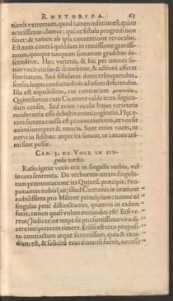 Cap. 3. De Voce In Singulis verbis.