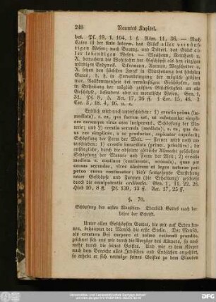 §. 70. Schöpfung der ersten Menschen. Ebenbild Gottes nach der Lehre der Schrift.