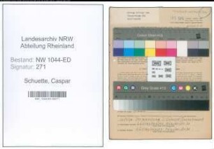 Entnazifizierung Caspar Schuette , geb. 06.03.1907 (Kaufmann)