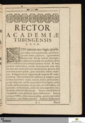 Rector Academiae Tubingensis