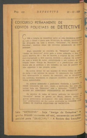 Concurso permanente de contos policiaes de Detective