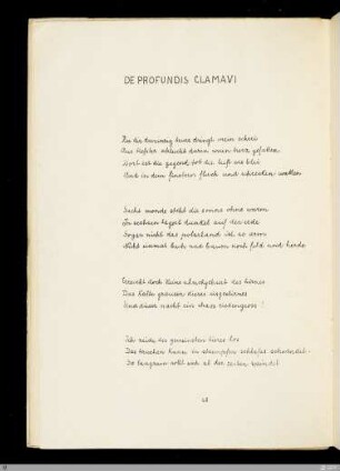 De profundis clamavi