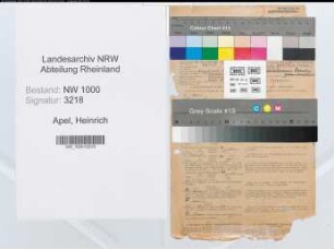 Entnazifizierung Heinrich Apel, geb. 16.09.1889 (Beamter)