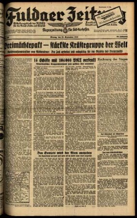 Ausgabe vom Montag, den 28. September 1942.