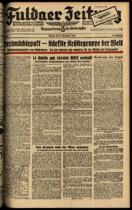 Ausgabe vom Montag, den 28. September 1942.