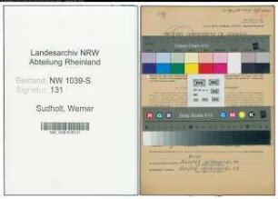 Entnazifizierung Werner Sudholt , geb. 12.11.1914 (Angestellter)