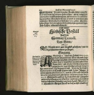 Hiobische Postill Auff den Sonntag Exaudi. [u. a.]