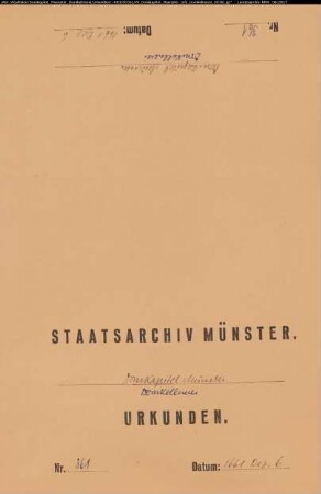 Rudolf von der Tinnen zu Ebbeling, Kaldenhof und Markenbeck, namens seiner Schwiegermutter Catharina Anna von Rhemen, Witwe von Travelmann zu Ebbeling, läßt Barthold Heckmann, Sohn des Ehepaars Johan Heckman und Elsen von Heckmans Erbe im Kirchspiel Greven Bauerschaft Wentrup, frei. Siegelankündigung und Unterschrift des Ausstellers.