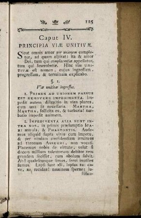 Caput IV. Principia Viæ Unitivæ.